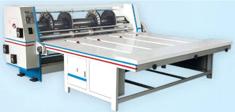 Corrugated paperboard paper-partitioning, line-pressing,corner-cutting & slotting machine